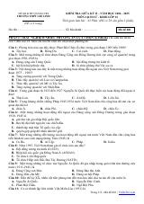 Đề thi Giữa kì 2 Lịch sử 12 năm 2024-2025 trường THPT Gio Linh (Quảng Trị)